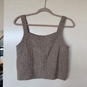 Levi's Brown Cable Knit Crop Top